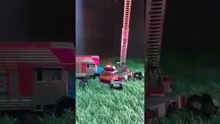 Fire brigade in action made by SIKU, Germany Year 1978 Model Mercedes.