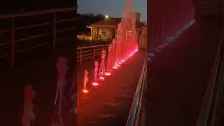 Magical Outdoor Waterfalls Light Fountain | Relaxing Water Sound & Night Beauty #comedy #shorts