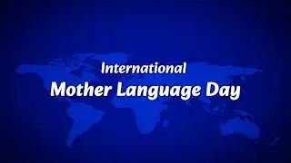 International Mother Language Day with World Map and Global Language stock footage || Cinefootage