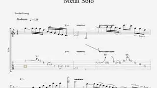 Advanced Metal Solo (Electric Guitar Tabs)