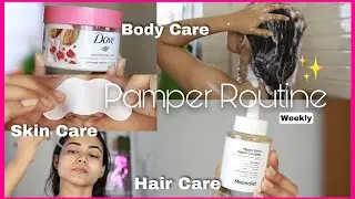 My Weekly Pamper Routine | Body care, Hair care , Skin care ✨
