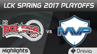 KT vs MVP Highlights Game 1 LCK Spring Playoffs 2017 KT Rolster vs MVP