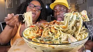RESPONDING TO RUMORS ABOUT CLIFTON| CHICKEN ALFREDO PASTA| HOMEMADE| MUKBANG EATING SHOW!!