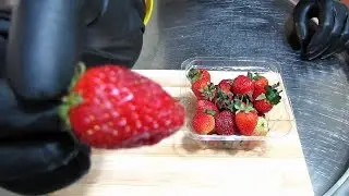 ASMR Strawberry Ice Cream Rolls | BBB Strawberry Ice Cream Rolls 🍓 | Strawberry 🍓