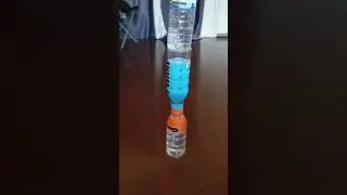 my favourite way to stack 2 prime bottles and 1 water bottle