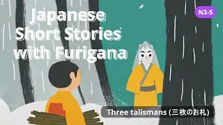 Japanese Short Stories with Furigana　｜Three talismans (三枚のお札) |  [ENG sub]