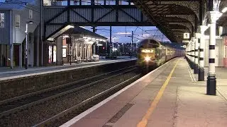 Deltic D9009 Alycidon takes Grantham at speed in 2013