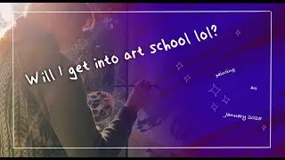 January vlog🎨✨🪴Art school application assignment, graphic design projects, snowy days, cat