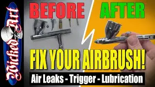 Fixing Air Leaks & Sticking Triggers | Iwata HP-CS Eclipse Airbrush Maintenance Tutorial