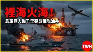 震撼全球！烏克蘭無人機狂飛1500公里 直擊俄羅斯鑽油平台與巡邏艦 | TWN 军队