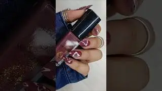Quick & Easy Drag Marble Nail Art | Needle Nail Art Hack #nails #ytshorts #nailartdesigns