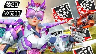 INSANE SOLO 20 KILLS & 5200 DAMAGE WITH VALKYRIE (Apex Legends Gameplay Season 16)