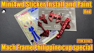 Mini4wd Sticker Install and Paint Mach Frame Philippine cup special ITEM 92462 Red