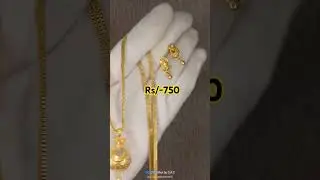 1 gram gold plated chain and pendent/one gram gold jewellery with price/chain pendant with price