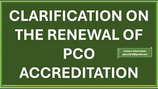 Clarification on the Renewal and Revocation of PCO Accreditation EMB MC 2020 - 28