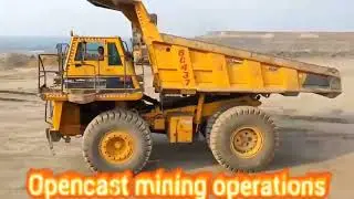 Dozing spoil bank on dumping! Dozer work on dumping in opencast mining in coal india #mining #coal