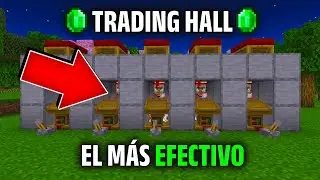 &iexcl;CONSTRUYE el MEJOR TRADING HALL a UNA ESMERALDA en MINECRAFT BEDROCK 1.21!