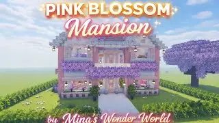 ✨ Minecraft Pink Blossom Mansion | Aesthetic Cottagecore House Build