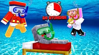 24 STUNDEN unter dem Wasser LEBEN in Minecraft!