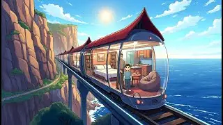 Cozy Home on a Train | A Dream Journey with my Dad | Animation & Studio Ghibli Style