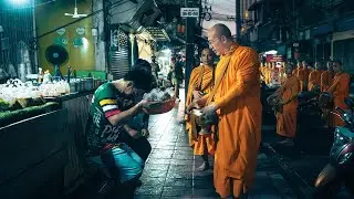 Alms round in Thailand