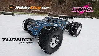 Тестирую свой новый аккумулятор Turnigy 6000mah 6s Rapid LiPo в своем Traxxas Sledge 6s Brushless...