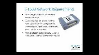 Acquiring Data Over Ethernet with an E-1608 and DAQami