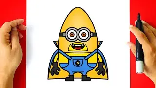 Como DESENHAR o MEGA MINION GUS - C&oacute;mo DIBUJAR a MEGA MINION GUS - Despicable Me 4 - Minions Drawing