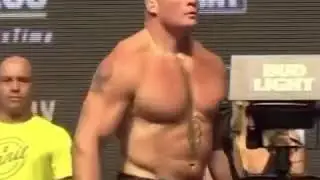 TANK! Brock Lesner looking jacked at the weigh ins for UFC 200