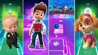 Baby Boss 🆚️ Ryder 🆚️ Sonic 🆚️ Paw Patrol | COFFIN DANCE SONG (cover) / Tiles Hop 
