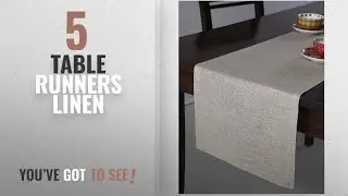 Best Table Runners Linen [2018]: 100% Pure Linen Table Runner Athena, Natural Fabric Handcrafted
