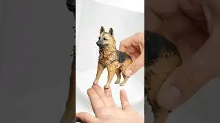 This dog 🐕 is made entirely of various types of paper (except eyes 👀)