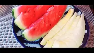 Ура! Арбуз и дынька! : ) / АСМР итинг /ASMR eating