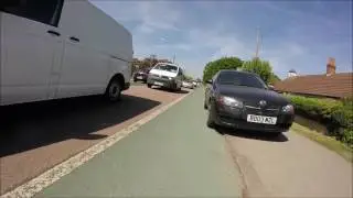 Using the cycle lane provided