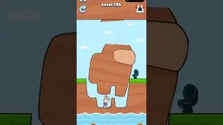 Slice Among Us Funny Game Level #596 #shorts #shortsfeed #slicetosave #gaming #gameplay #viral
