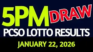 Lotto Result Today 5pm draw January 22, 2026 PCSO