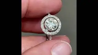 Antique French diamond halo ring, from about 1915 &ndash; sold by karendeakinantiques.com