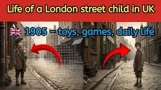 Life of a London street child in UK 🇬🇧 1905 &ndash; toys, games, daily life