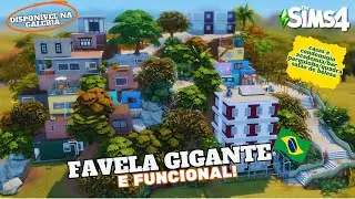 Criei uma FAVELA BR com CASAS, APARTAMENTOS E COMÉRCIOS😱Speed Build The Sims 4 | ALUGA-SE COLLAB