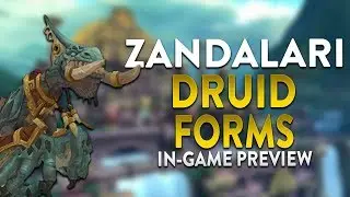 Zandalari Troll Druid Forms  - In Game Preview Of The Flightform And Travelform