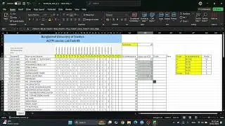 ACFM Lab || Experiment on Excel &ndash; 02  || Level 03 Term 02 || BUTEX