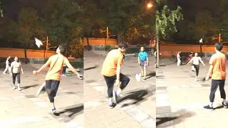 People Playing Foot Badminton in China || WooGlobe