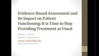 Michael Lambert: Progress feedback and problem solving tools in maximizing positive outcomes