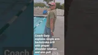 Backstroke drill taught by Coach Gary #swimming #shorts