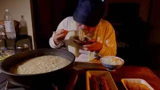 うまかっちゃん濃厚新味２袋、熱々ご飯