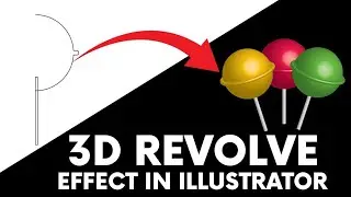 How to make Lollipop Design in illustrator #3D #Revolve #graphicconcept #Vector #illustrator #effect