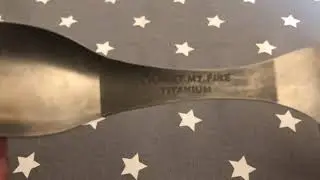 Titanium spork (light my fire) camping essential.