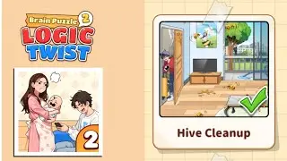 Brain Puzzle 2: Logic Twist Level 9 | hive cleanup Gameplay