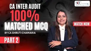 🔥 100% Matched MCQs | CA Inter Audit Part 2 | Watch Now 🎯 | Shruti Chamaria Classes 📘