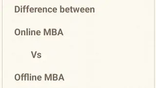Difference Between Online MBA Vs Offline MBA Course in India/ call@9831044518